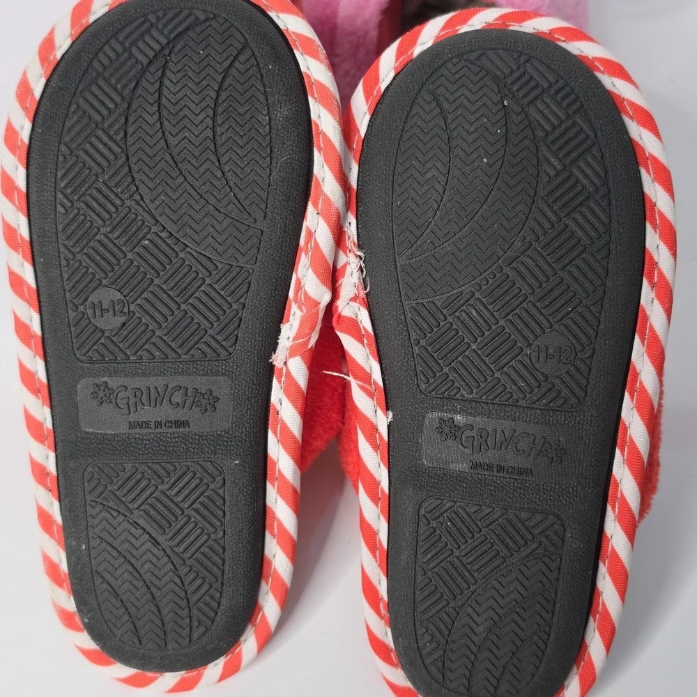 Dr. Seuss The Grinch & Cindy Lou Who Slippers House Shoes Size 11/12 Lot Of 2 Pr